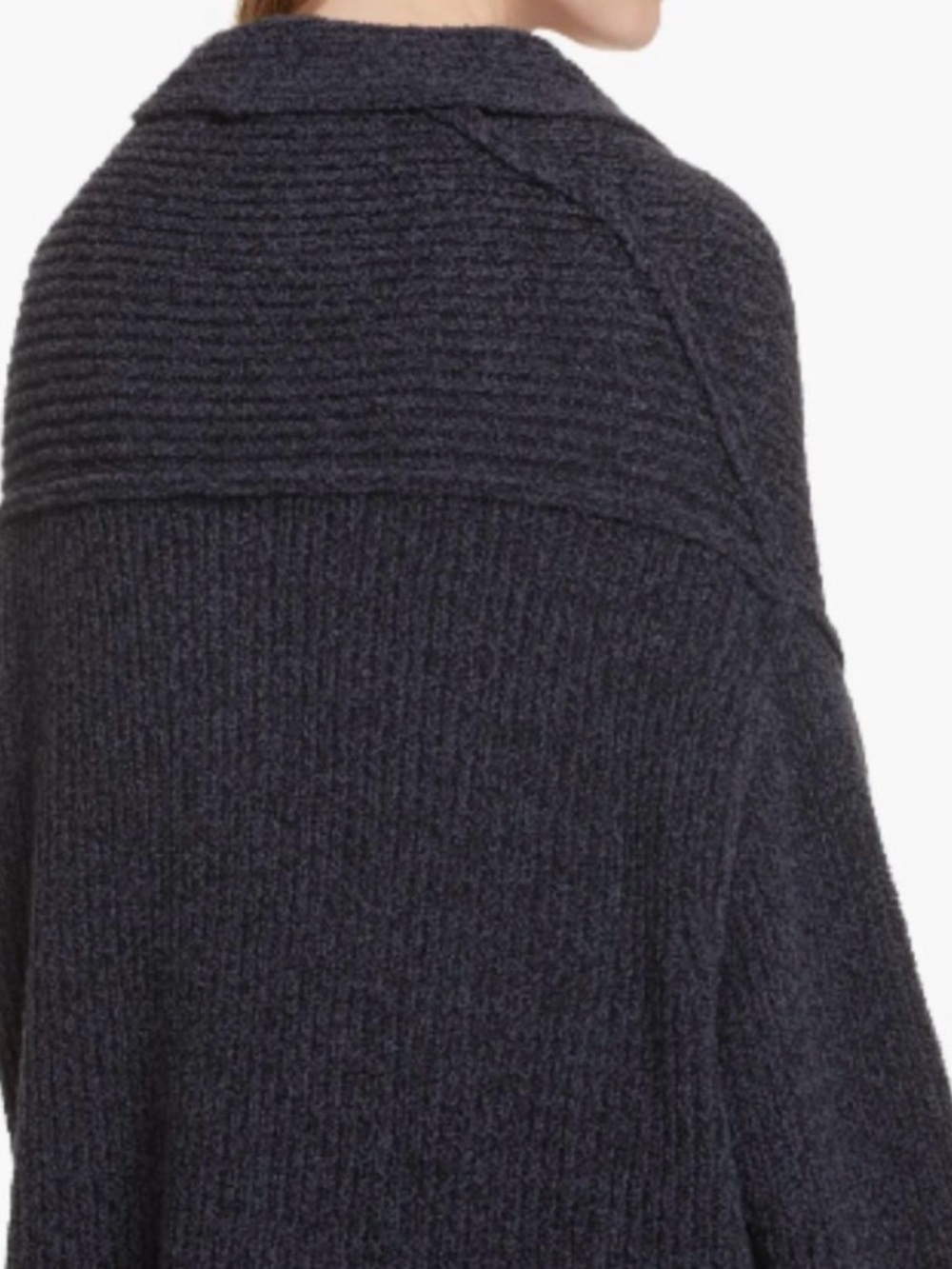 Free People Charcoal Navy Open-Front Cardigan - Picture 4 of 8